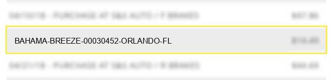 bahama breeze 00030452 orlando fl