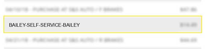 bailey self service bailey