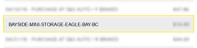 bayside mini storage eagle bay bc