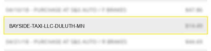 bayside taxi llc duluth mn