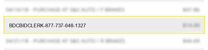 bdc*bidclerk 877 737 648 1327