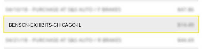 benson exhibits chicago il