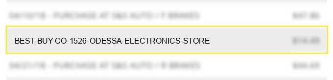 best buy co 1526 odessa electronics store