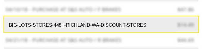 big lots stores #4481 richland wa discount stores