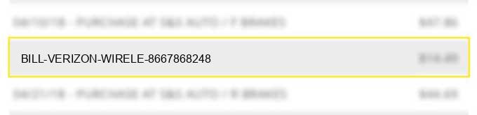 bill verizon wirele 8667868248