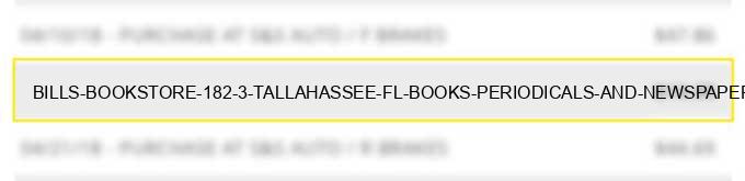 bills bookstore 182 3 tallahassee fl books periodicals and newspapers