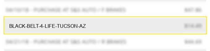 black belt 4 life tucson az