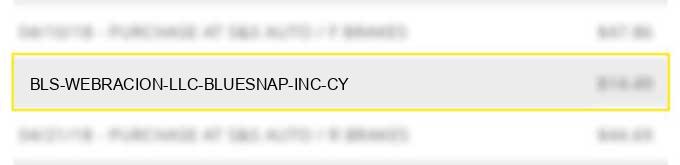 bls webracion llc bluesnap inc cy