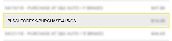 bls*autodesk purchase 415 ca