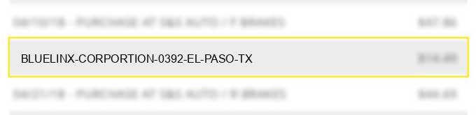 bluelinx corportion 0392 el paso tx