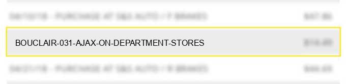 bouclair #031 ajax on - department stores