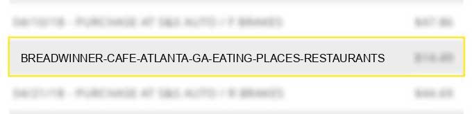 breadwinner cafe atlanta ga eating places restaurants