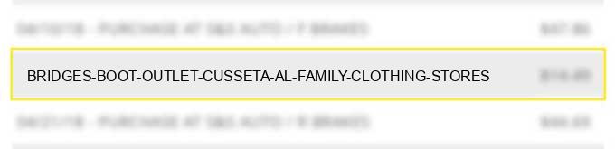 bridges boot outlet cusseta al family clothing stores