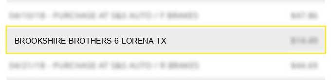 brookshire brothers #6 lorena tx