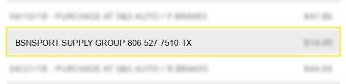 bsn*sport supply group 806-527-7510 tx