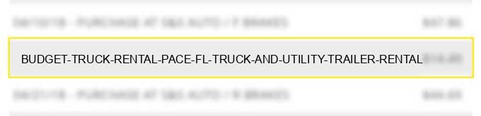 budget truck rental pace fl truck and utility trailer rental