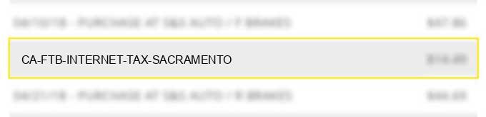 ca ftb internet tax sacramento