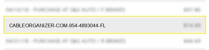 cableorganizer com 954-4893044 fl