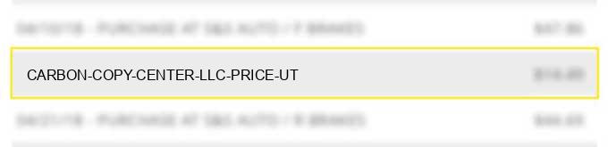 carbon copy center llc price ut