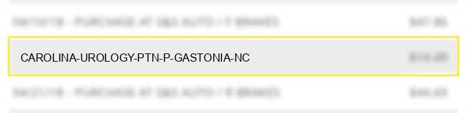 carolina urology ptn p gastonia nc