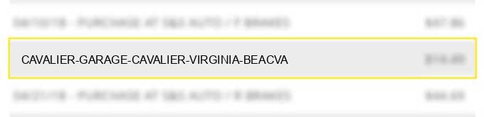 cavalier garage cavalier virginia beacva