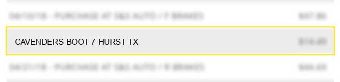 cavenders boot #7 hurst tx