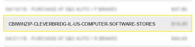 cbi*winzip cleverbridg il us computer software stores