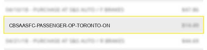 cbsa/asfc passenger op toronto on