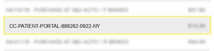 c&c patient portal 888262 0922 ny