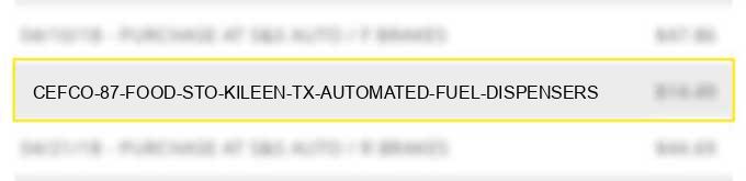 cefco #87 food sto kileen tx automated fuel dispensers