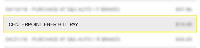 centerpoint ener bill pay