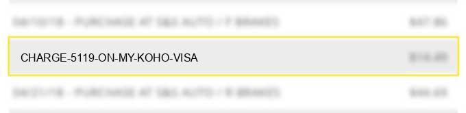 charge 51.19 on my koho visa