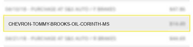 chevron tommy brooks oil corinth ms