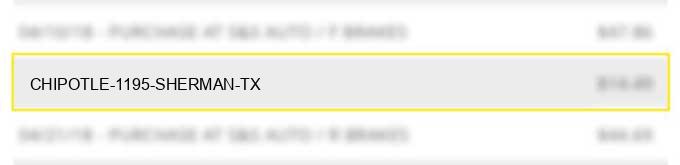 chipotle 1195 sherman tx