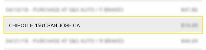 chipotle 1561 san jose ca