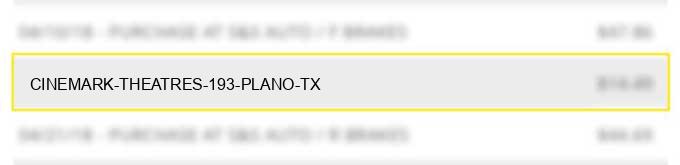cinemark theatres 193 plano tx