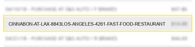 cinnabon at lax 8843los angeles 4261 fast food restaurant