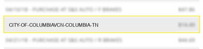 city of columbia*vcn columbia tn