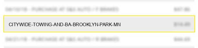 citywide towing and ba brooklyn park mn