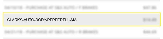 clark's auto body pepperell ma