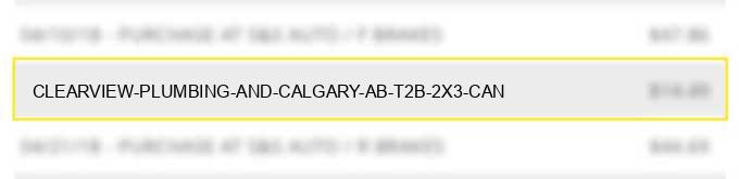 clearview plumbing and calgary ab t2b 2x3 can