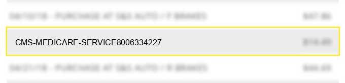 cms medicare service8006334227