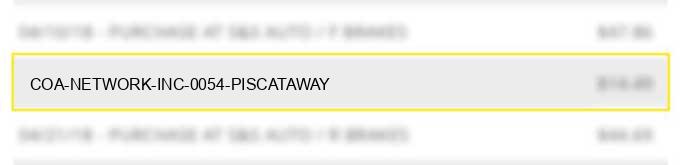 coa network inc 0054 piscataway