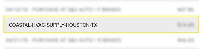 coastal hvac supply houston tx