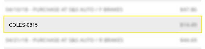 coles 0815