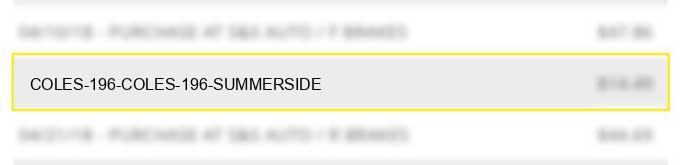 coles 196 coles 196 summerside