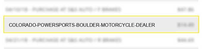 colorado powersports boulder motorcycle dealer