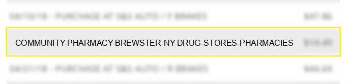 community pharmacy brewster ny drug stores pharmacies