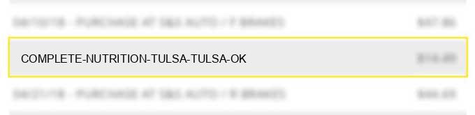 complete nutrition tulsa tulsa ok
