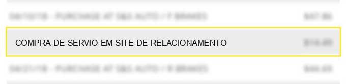 compra de serviço em site de relacionamento